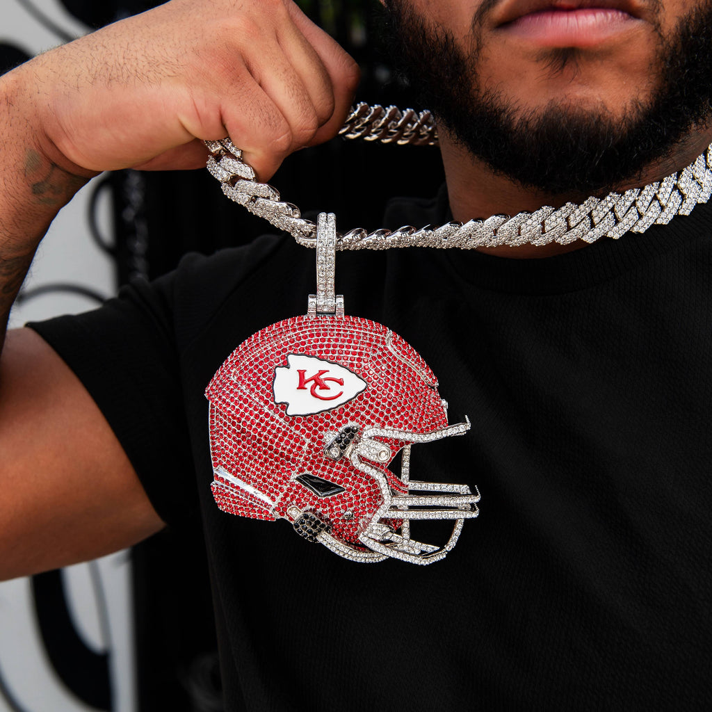 Giant Kansas City Chiefs Official NFL Helmet Pendant