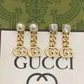 18K Double Gucci Chain Earrings